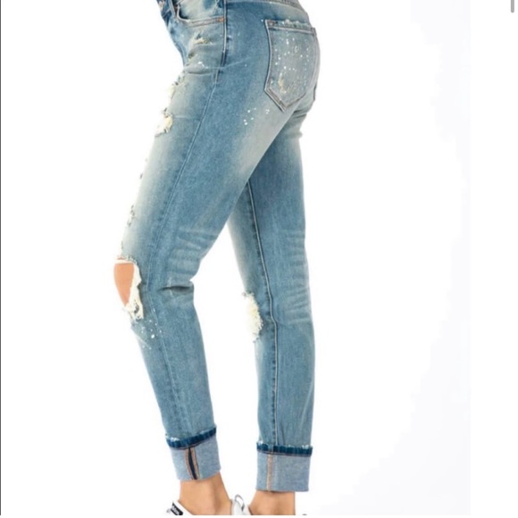 KanCan bleach splatter boyfriend jeans sz 28 - Picture 3 of 7